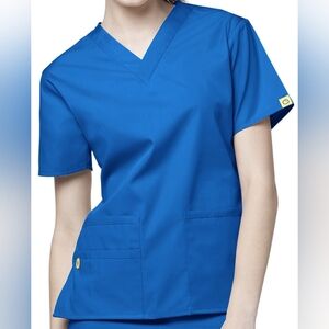 Wink Origins Women's The Bravo V-Neck Top #6016 in Royal Blue